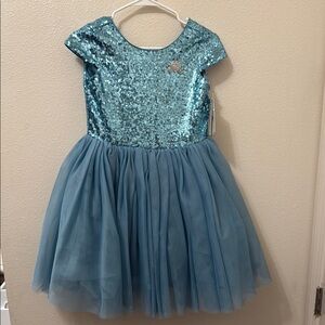 Disney Blue Dance Costume with Sequined Bodice and Tulle Skirt